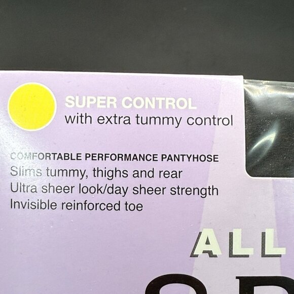 All The Way Spanx Size E Black Tummy to Toes Full Length Hose SUPER CONTROL - Picture 3 of 5